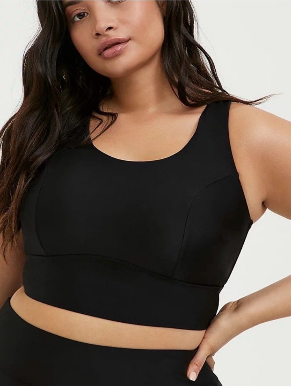 torrid Black active swim bikini top!